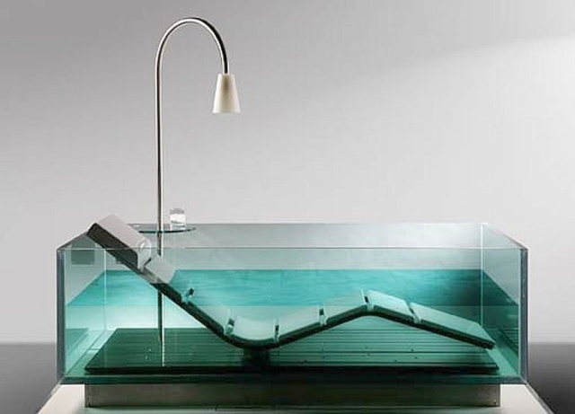 Noa glass bathtub (or water lounge) for Hoesch
